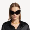Nano-Mini-Link-Halskette für Damen in glänzendem Gold