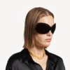 Nano-Mini-Link-Halskette für Damen in glänzendem Gold