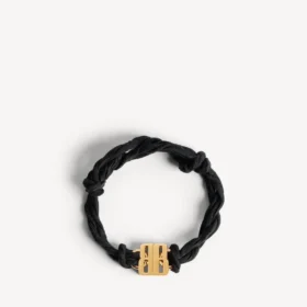 Nano Ribbon BB-Armband für Damen in Schwarz/Glänzendem Gold