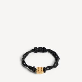 Nano Ribbon BB-Armband für Damen in Schwarz/Glänzendem Gold
