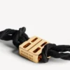 Nano Ribbon BB-Armband für Damen in Schwarz/Glänzendem Gold