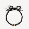 Nano-Ribbon-BB-Choker für Damen in Schwarz/Glänzendem Gold