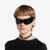 Nano-Ribbon-BB-Choker für Damen in Schwarz/Glänzendem Gold