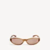 Neo Round Sonnenbrille in blond gestreiftem Havanna Neo Round Sonnenbrille in blond gestreiftem Havanna