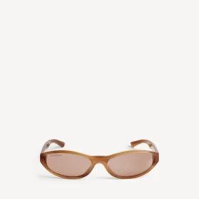 Neo Round Sonnenbrille in blond gestreiftem Havanna