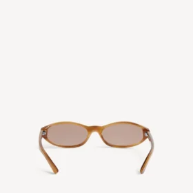 Neo Round Sonnenbrille in blond gestreiftem Havanna