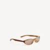 Neo Round Sonnenbrille in blond gestreiftem Havanna Neo Round Sonnenbrille in blond gestreiftem Havanna