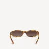Neo-Sonnenbrille in runder Form mit gepunktetem Havanna-Muster Neo-Sonnenbrille in runder Form mit gepunktetem Havanna-Muster