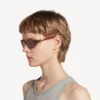 Neo-Sonnenbrille in runder Form mit gepunktetem Havanna-Muster Neo-Sonnenbrille in runder Form mit gepunktetem Havanna-Muster