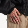 Neverlost-Ring für Herren in Antiksilber