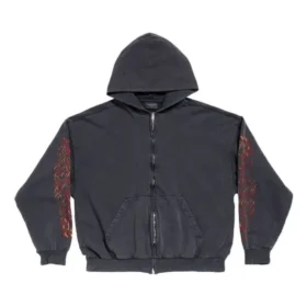 Offshore Zip-Up-Hoodie, Medium Fit „Black Faded“ 770939TPVM91568