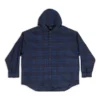 Overshirt mit Kapuze und Karomuster „Blue Navy“ 720109TNM354202
