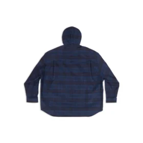 Overshirt mit Kapuze und Karomuster „Blue Navy“ 720109TNM354202