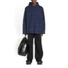 Overshirt mit Kapuze und Karomuster „Blue Navy“ 720109TNM354202