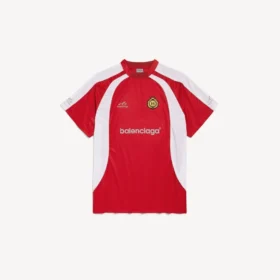 Oversize-Fußball-T-Shirt für Herren in Rot
