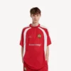 Oversize-Fußball-T-Shirt für Herren in Rot Oversize-Fußball-T-Shirt für Herren in Rot