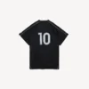 Oversize-Fußball-T-Shirt für Herren in Schwarz Oversize-Fußball-T-Shirt für Herren in Schwarz