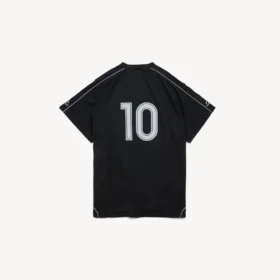 Oversize-Fußball-T-Shirt für Herren in Schwarz