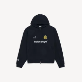 Oversize-Hoodie mit Reißverschluss für Herren in Schwarz Oversize-Hoodie mit Reißverschluss für Herren in Schwarz