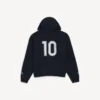 Oversize-Hoodie mit Reißverschluss für Herren in Schwarz