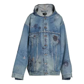 Oversize-Kapuzenjacke „Blue“ 719315TNW56-4268