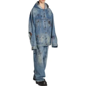 Oversize-Kapuzenjacke „Blue“ 719315TNW56-4268