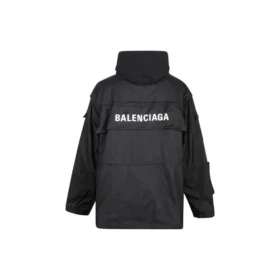 Oversize-Parka aus Funktionsstoff mit Jersey-Einsatz „Schwarz“ 746450TOO321000