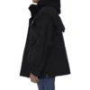 Oversize-Parka aus Funktionsstoff mit Jersey-Einsatz „Schwarz“ 746450TOO321000