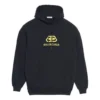 Oversized-Hoodie aus Interlock-Stoff mit BB-Logo „Schwarz-Gelb“ 578138TEV191361