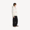 Oversized-Hoodie mit Reißverschluss für Herren in Creme