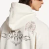 Oversized-Hoodie mit Reißverschluss für Herren in Creme