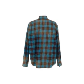Oversized-Langarmhemd aus Flanell mit Karomuster „Blue Red“ 715030TMM116305
