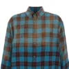 Oversized-Langarmhemd aus Flanell mit Karomuster „Blue Red“ 715030TMM116305
