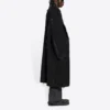 Oversized-Mantel mit Buffalo-Karomuster und unversäuberten Kanten „Black White“ 704487TMU181070
