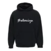 Oversized-Popover-Hoodie mit Schriftzug-Logo „Black White“ 674986TMVB51070