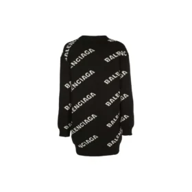 Oversized-Strickjacke mit Logo „Schwarz“ 555275T14711070