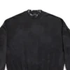 Oversized-Sweatshirt mit Rundausschnitt und Perforation „Black Faded“ 762718TPVD91055