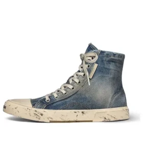 Paris High-Top-Sneaker „Blue Destroyed Denim and Rubber“ 688752W3RCL4090