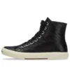 Paris High-Top-Sneaker „Schwarzes Leder und weißer Gummi“ 688756W3RCA1090