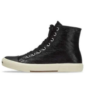 Paris High-Top-Sneaker „Schwarzes Leder und weißer Gummi“ 688756W3RCA1090