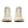 Paris High-Top-Sneaker „Weiß, zerrissene Baumwolle und weißer Gummi mit Graffiti“ 688752W3RR49010