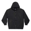 Paris Hoodie mit Reißverschluss, schmale Passform „Black Faded“ 744454TOVI41055