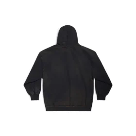Paris Hoodie mit Reißverschluss, schmale Passform „Black Faded“ 744454TOVI41055