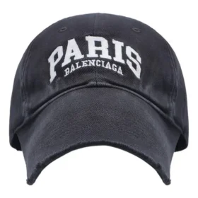 Paris Logo Baseball-Kappe „Washed Black White“ 680748-410B2 Paris Logo Baseball-Kappe „Washed Black White“ 680748-410B2