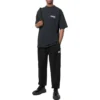 Paris Logo Stretched Knee Sweatpants „Black White“ 675244TLVL81070
