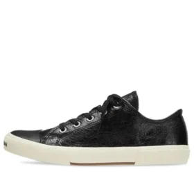 Paris Low-Top-Sneaker „Schwarze, zerrissene Baumwolle und weißer Gummi“ 688754W3RCB1090