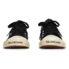 Paris Low-Top-Sneaker „Schwarze, zerrissene Baumwolle und weißer Gummi mit Graffiti“ 688754W3RR51099