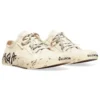 Paris Low-Top-Sneaker „Weiße, zerrissene Baumwolle und weißer Gummi mit Graffiti“ 688757W3RR59010