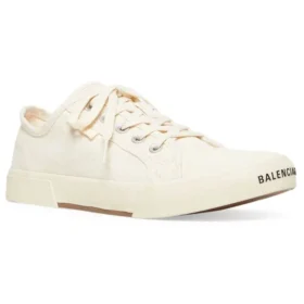 Paris Low-Top-Sneaker „White Destroyed Cotton and White Rubber“ 688757W3RC59090