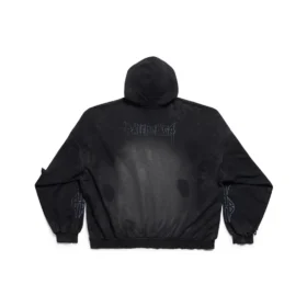 Paris Moon No Pocket Hoodie Oversized „Black Faded“ 744462TOVE31055